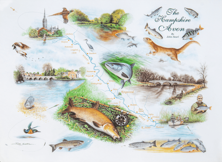'Hampshire Avon' Print by John Searl